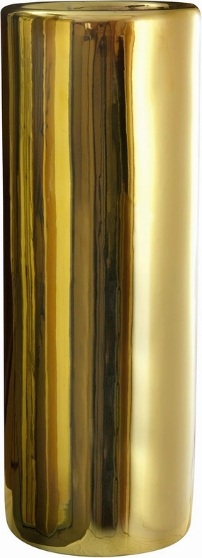 Oriental Furniture 24" Solid Gold Porcelain Umbrella Stand