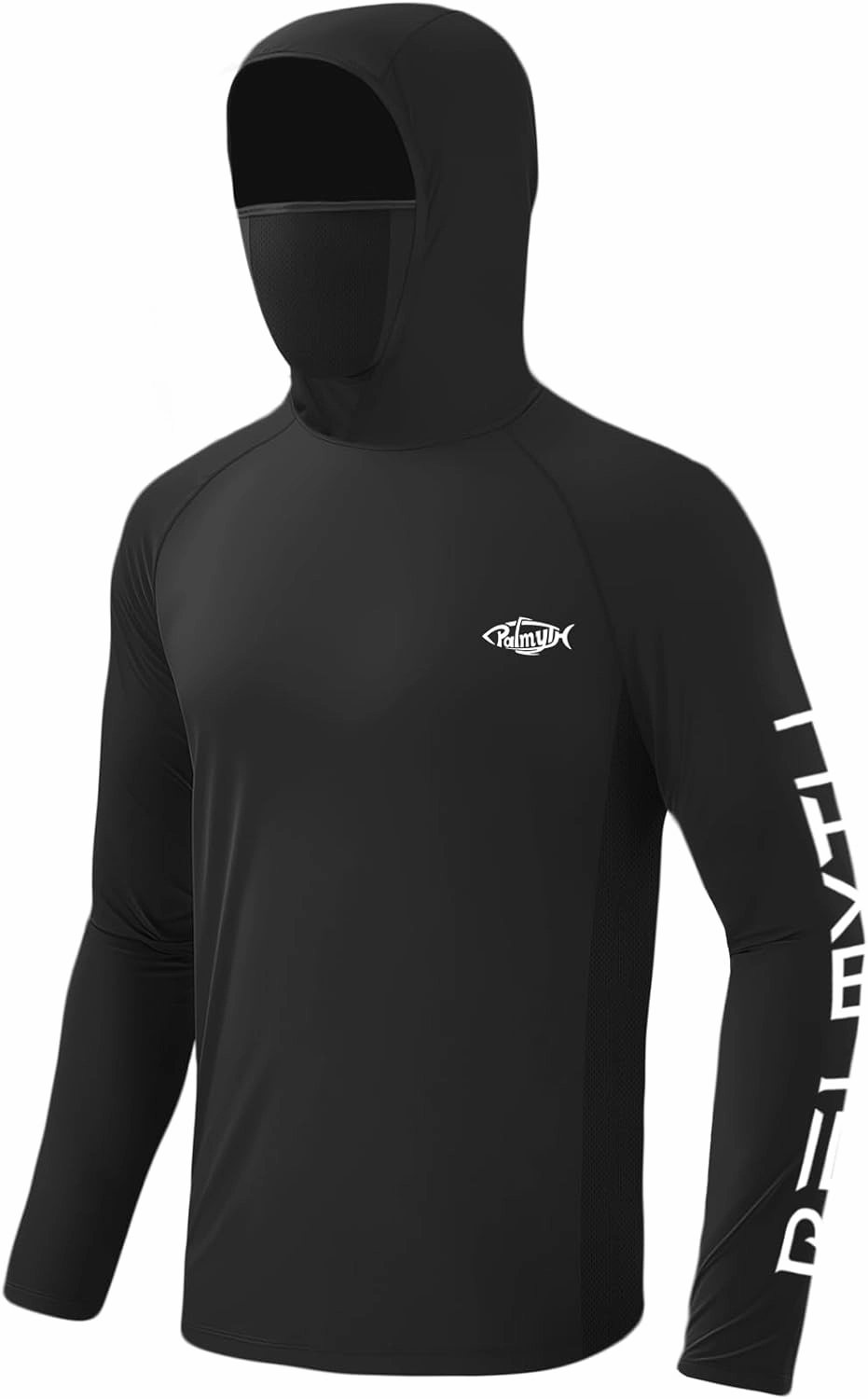 Palmyth Fishing Shirts for Men Long Sleeve Sun Protection Fishing Hoodie UPF 50  UV Hooded Shirt Neck Gaiter