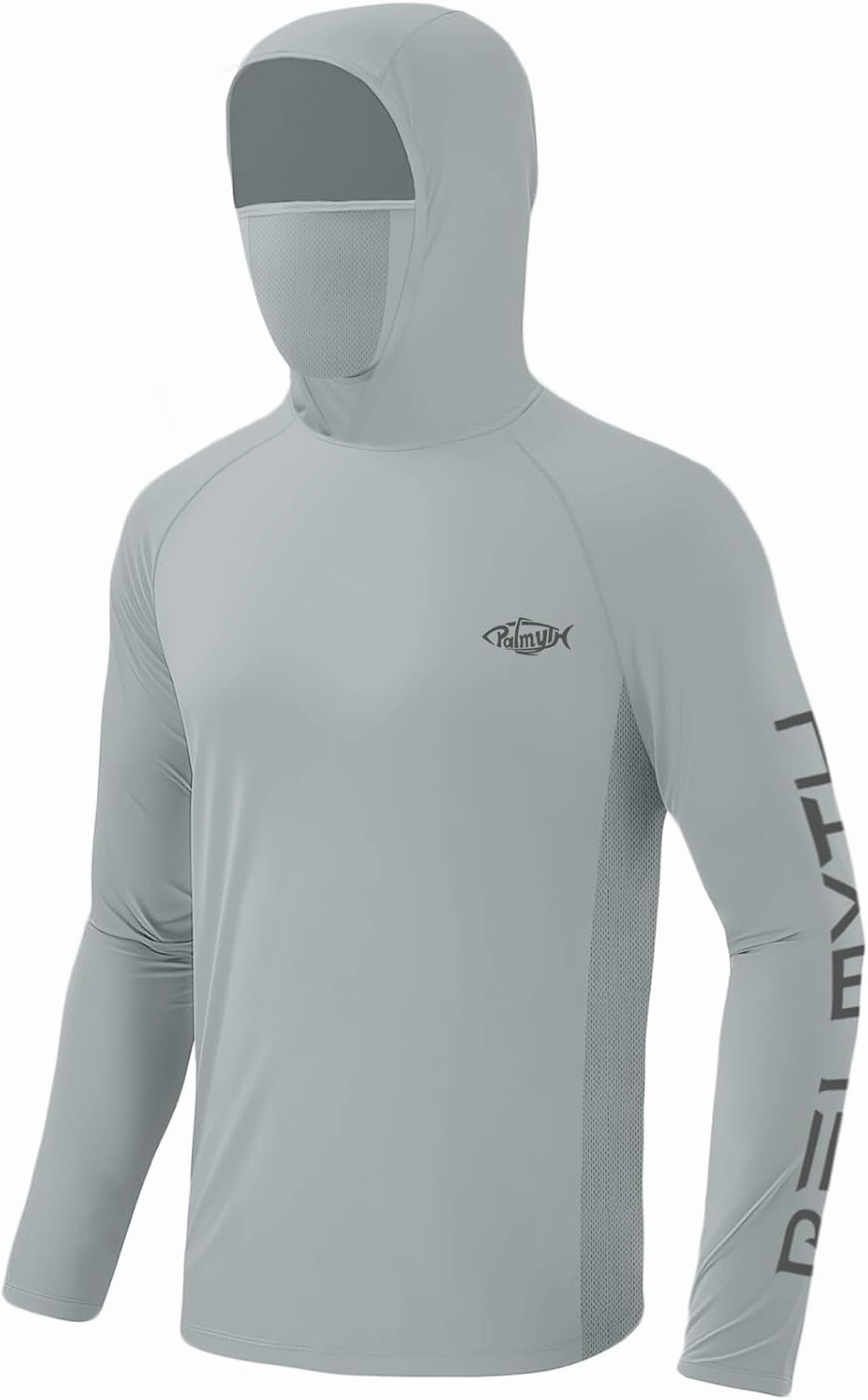 Palmyth Fishing Shirts for Men Long Sleeve Sun Protection Fishing Hoodie UPF 50  UV Hooded Shirt Neck Gaiter