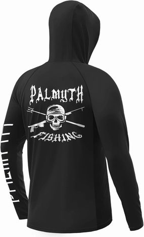 Palmyth Fishing Shirts for Men Long Sleeve Sun Protection Fishing Hoodie UPF 50  UV Hooded Shirt Neck Gaiter