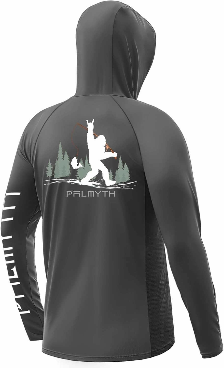 Palmyth Fishing Shirts for Men Long Sleeve Sun Protection Fishing Hoodie UPF 50  UV Hooded Shirt Neck Gaiter