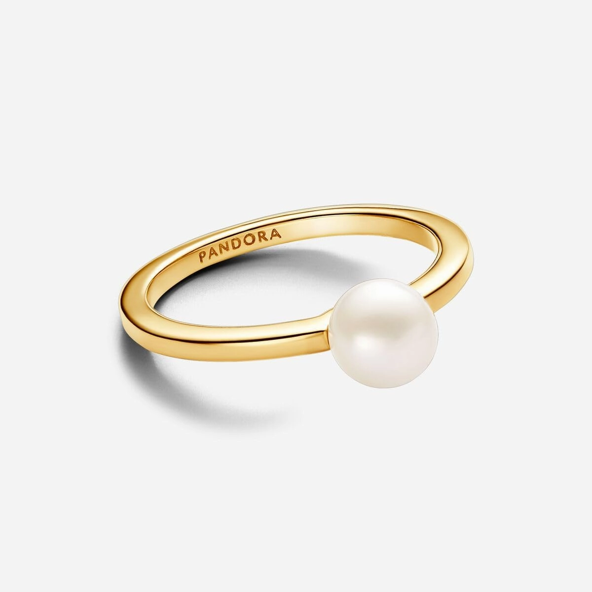 PANDORA Treated Freshwater Cultured Pearl Ring - Gold Ring for Women - Gift for Her Shine with Freshwater Pearl - With Gift Box