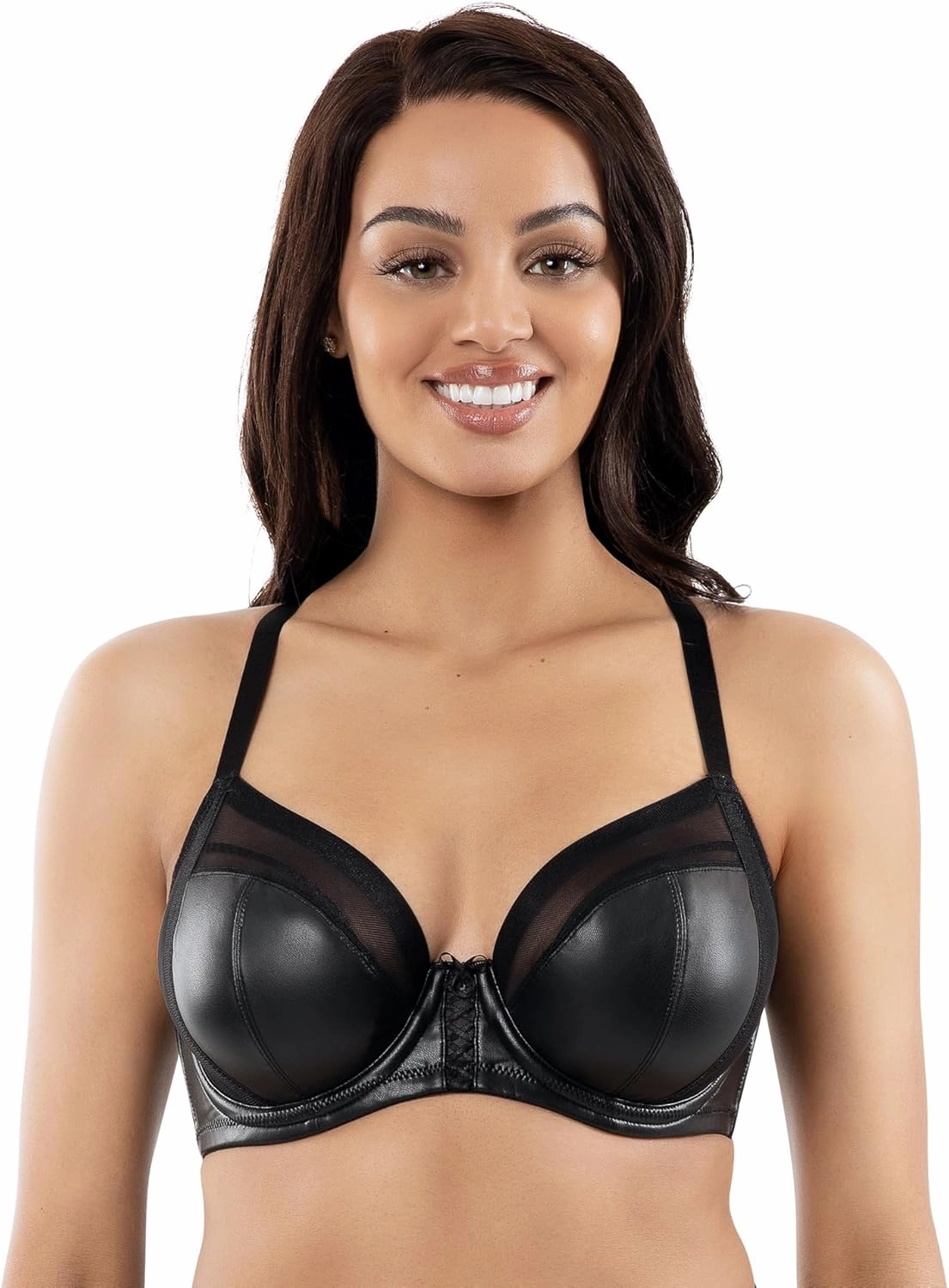 PARFAIT Stevie Faux Leather Full Busted Unlined Non-Padded Underwired Bra