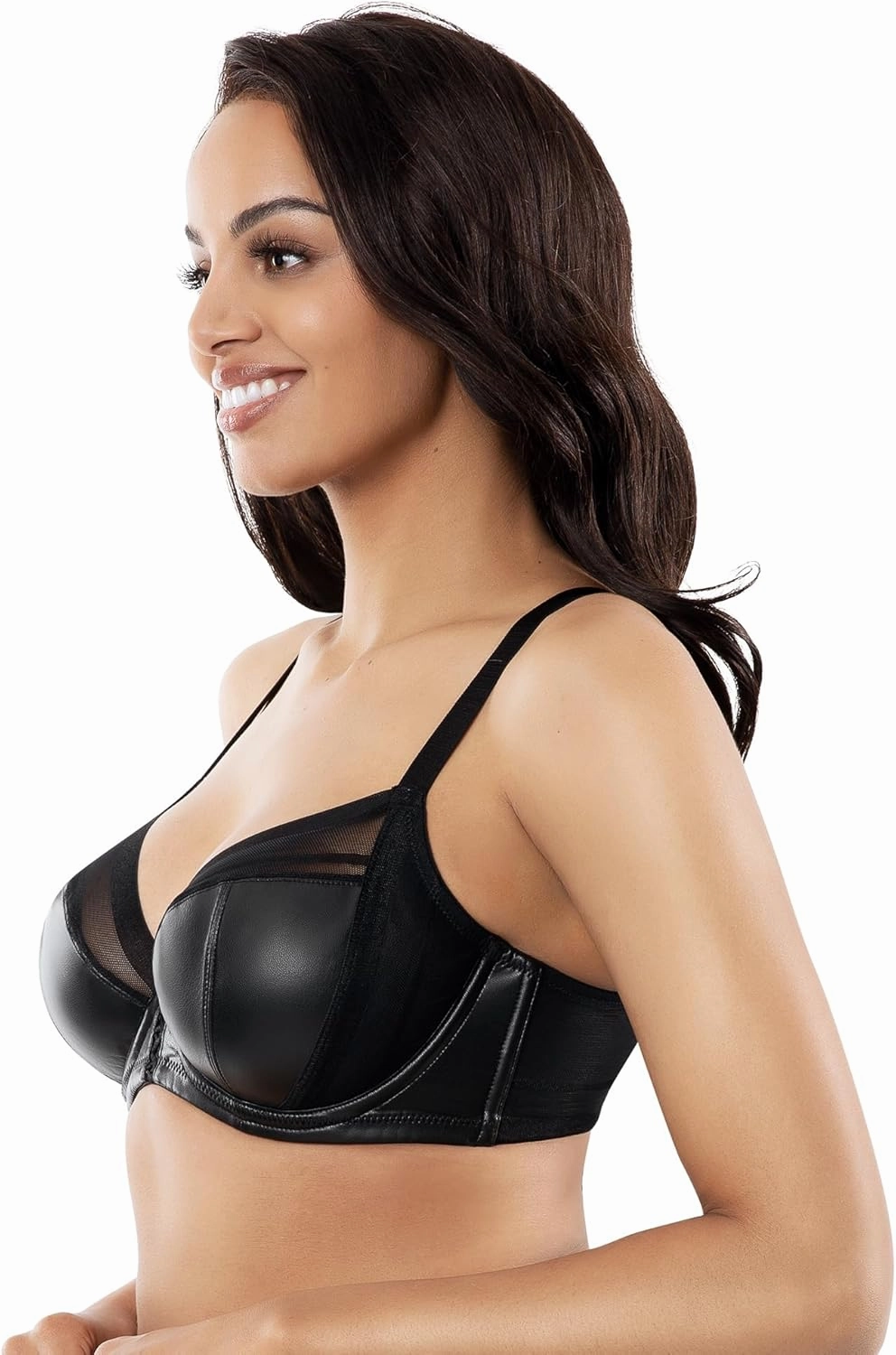 PARFAIT Stevie Faux Leather Full Busted Unlined Non-Padded Underwired Bra