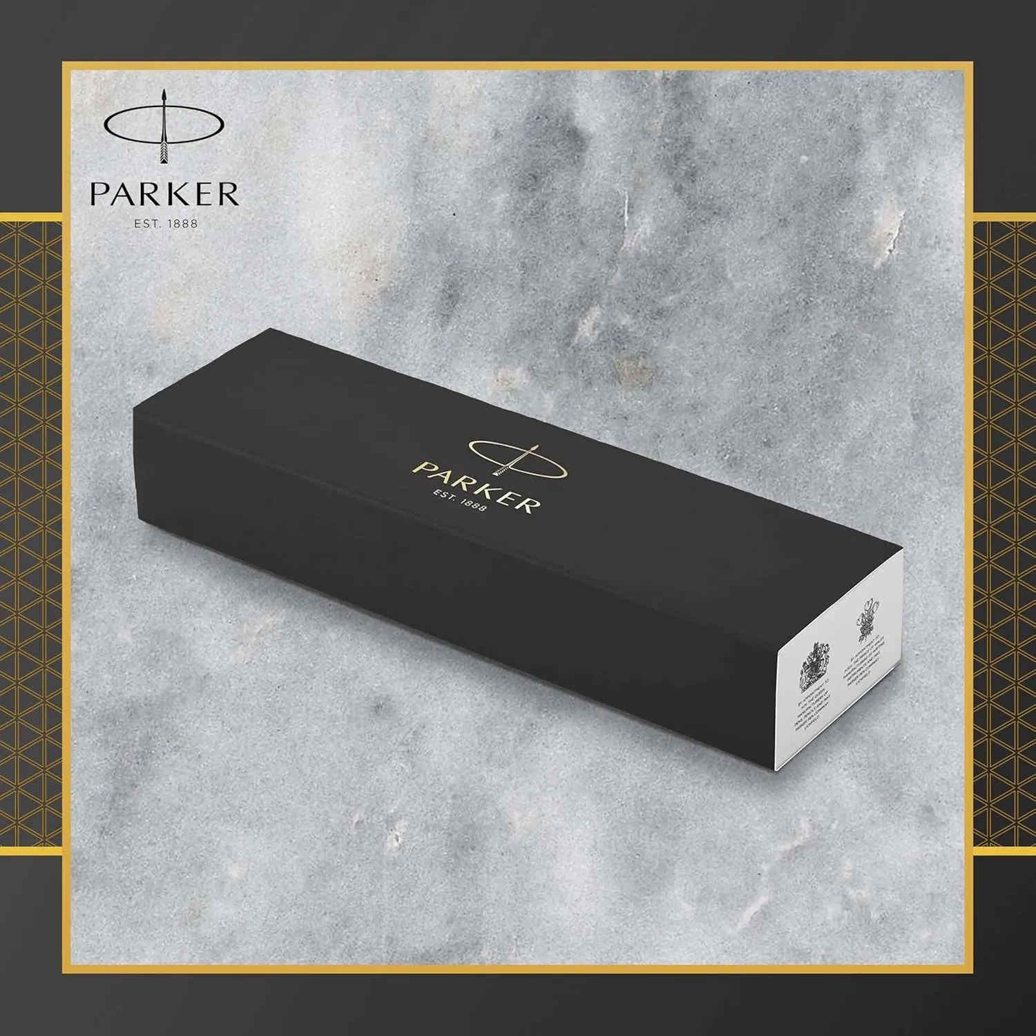 PARKER IM Fountain Pen, Premium Black, Fine Nib with Blue Ink Refill (1931646)