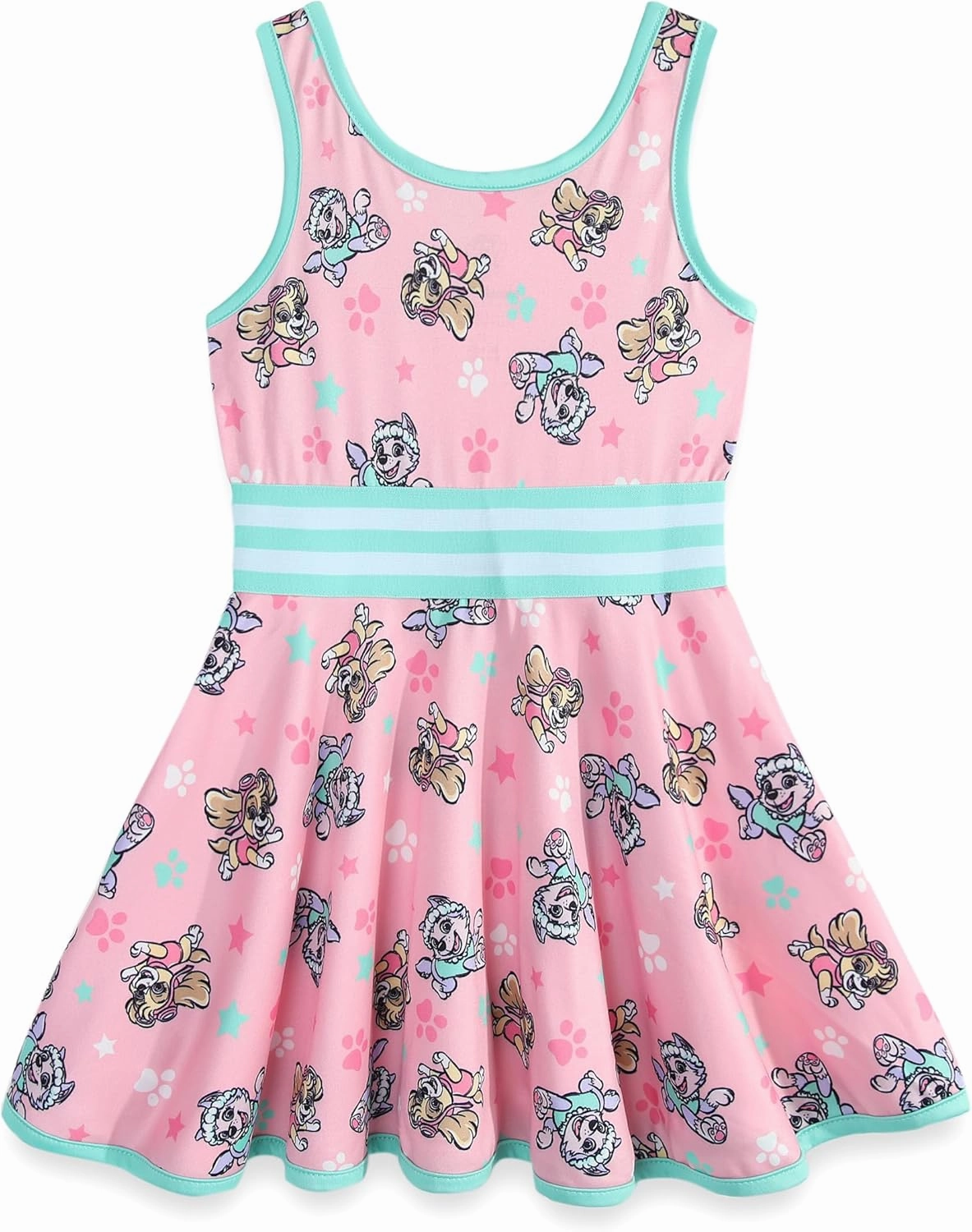 Paw Patrol Nickelodeon Girls Sleeveless Dress for Toddler and Big Kids
