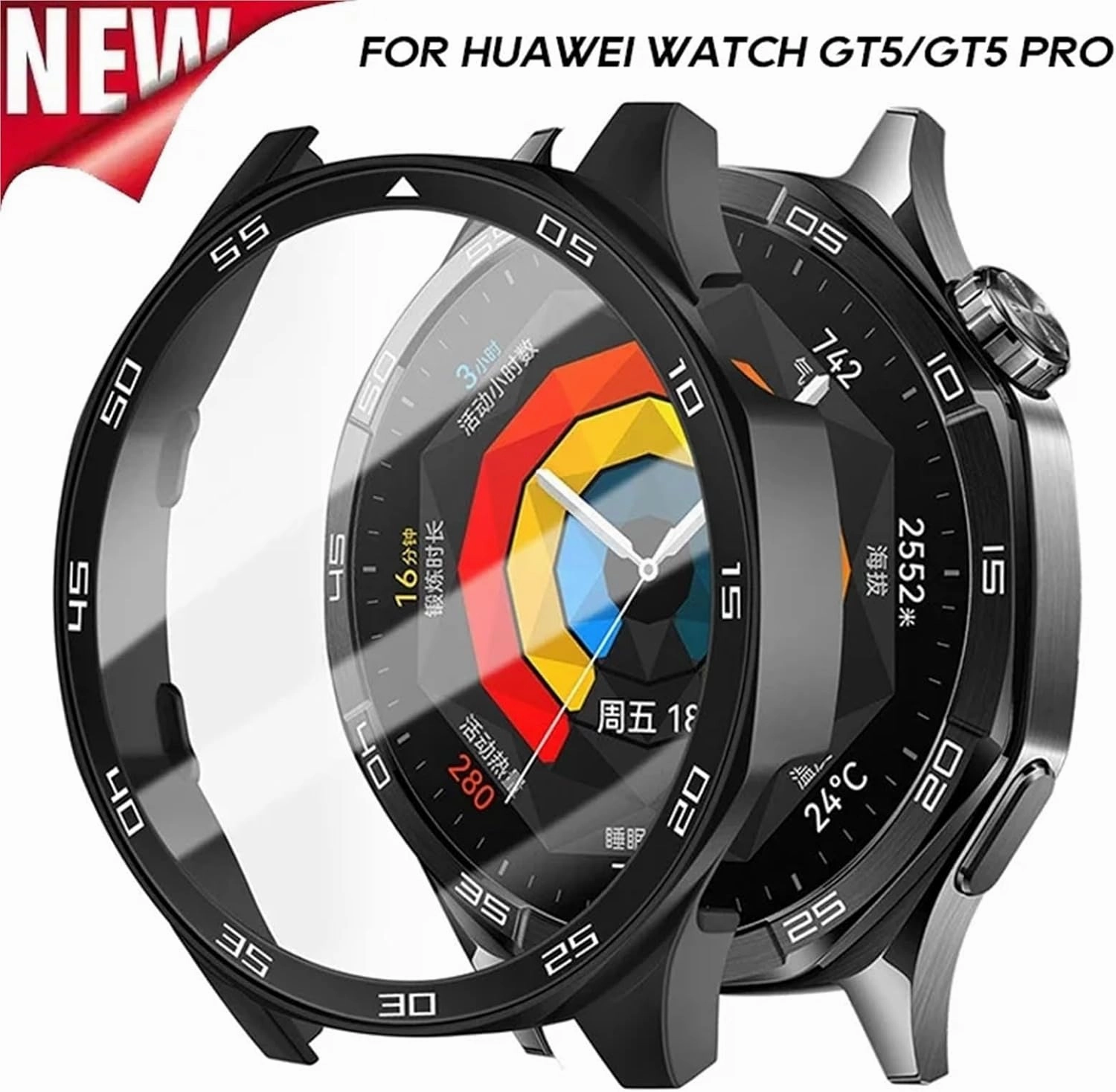 PC Case For HUAWEI Watch GT4 5 Full Coverage 46MM Cover Bumper Shell Screen Protector For Huawei Watch GT5 Pro Watch Cases