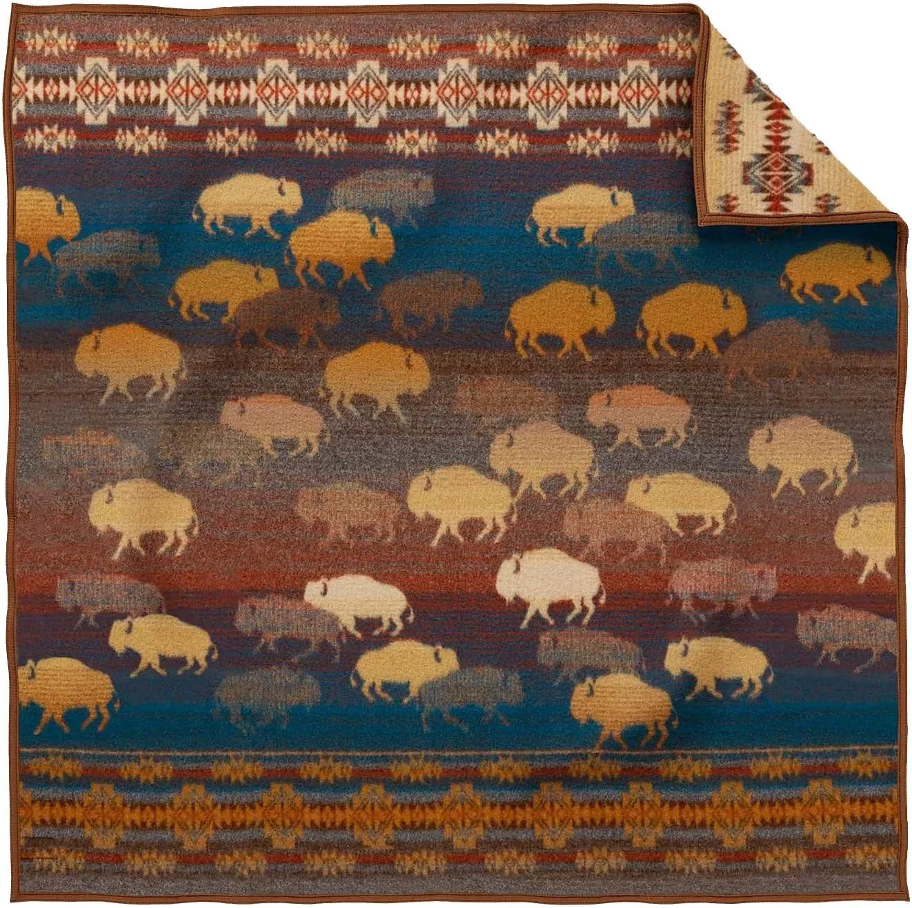 PENDLETON Prairie Rush Hour Wool Throw, One Size