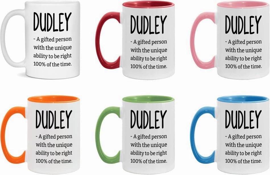 Personalized Funny dudley Definition Mug Sarcastic Cup for dudley 11oz White/Midnight Blue