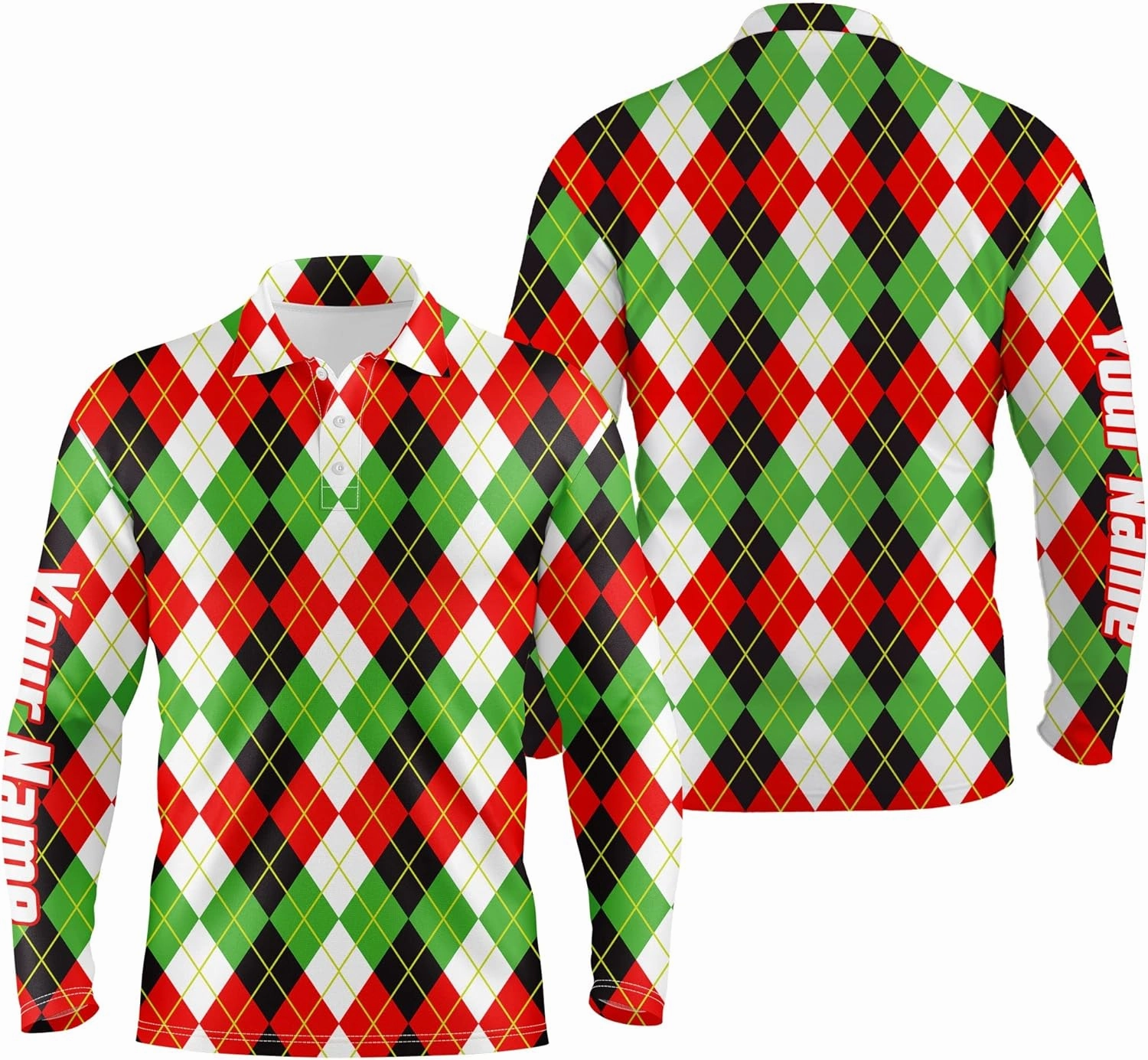 Personalized Golf Polo, Mens Golf Shirt, Funny Ugly Christmas Golf Shirts Custom Pink, Golf Shirts, Mens