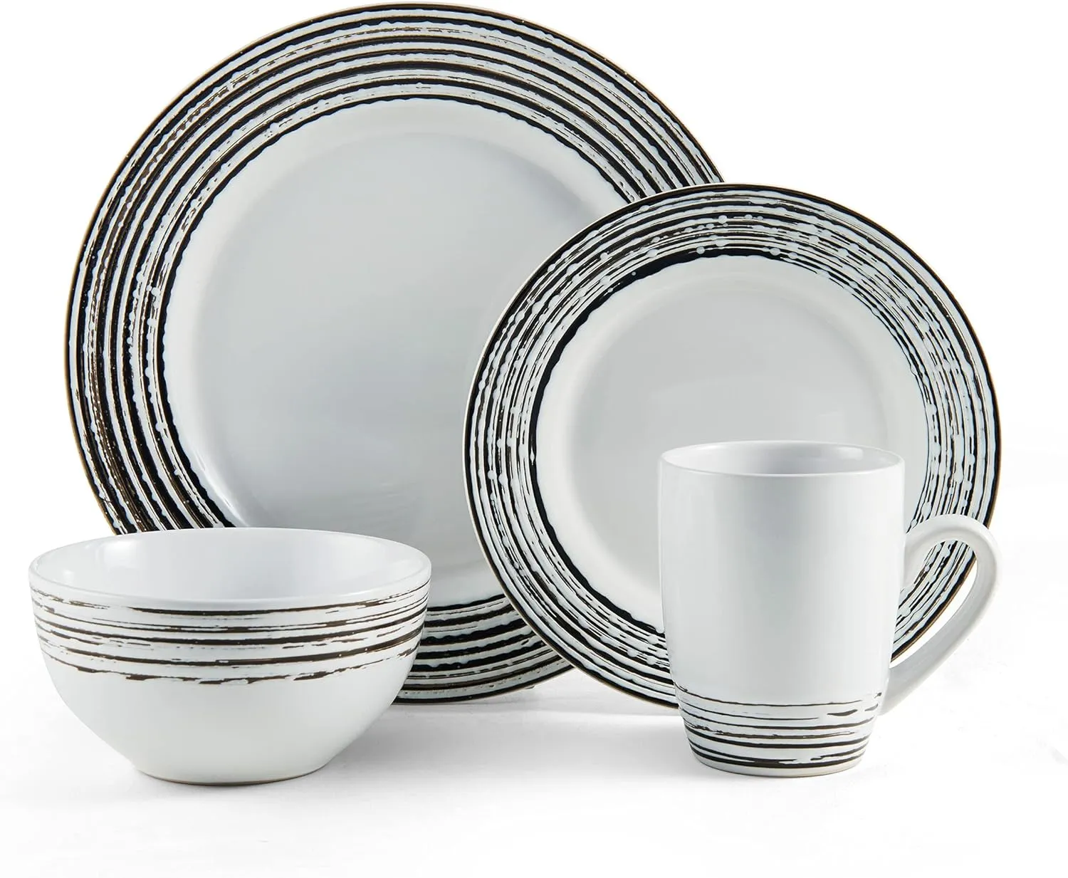 Pfaltzgraff Bryson 16-Piece Dinnerware Set, Service For 4, White