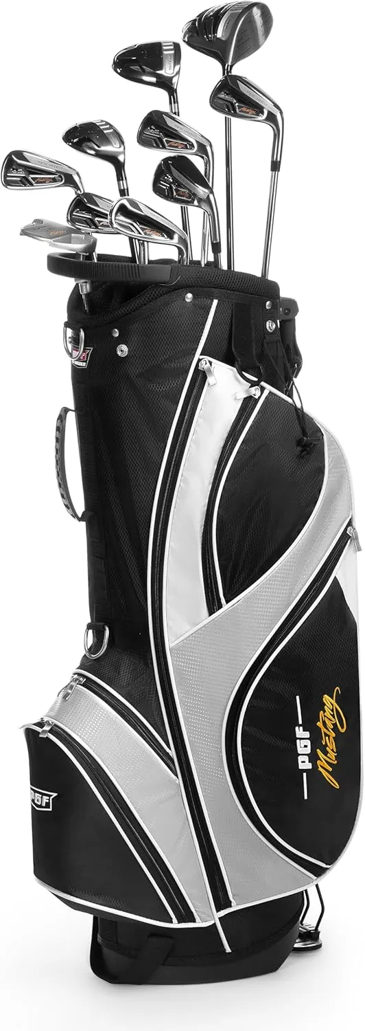 PGF Men's Titanium Mustang MK7 Complete Golf Club Package Set [14-Pieces]