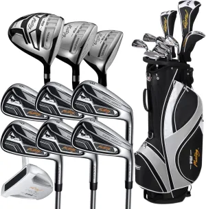 PGF Men's Titanium Mustang MK7 Complete Golf Club Package Set [14-Pieces]