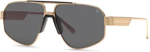 Philipp Plein Sunglasses SPP 106 M 0302 Rose Gold W Blac