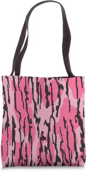Pink Bottomland Camo Pattern Tote Bag
