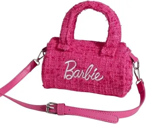 Pink Doll Party Favor CrossBody Handbag Barrel Shape for Girl Women Birthday Halloween Cute