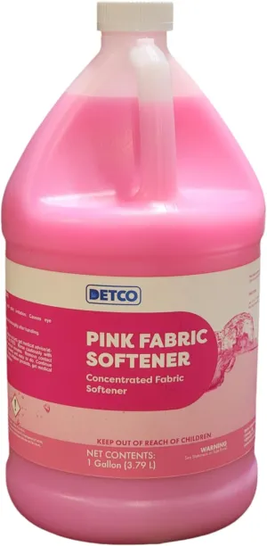 Pink Fabric Softener Concentrate - Odor Removing Freshener,Safely Clean 256 Loads Per Gallon, 1/2 Ounce Per Load, Heavy Duty Concentrated Commercial Formula, 1 Liquid Gallon Bottle, Pack of 1