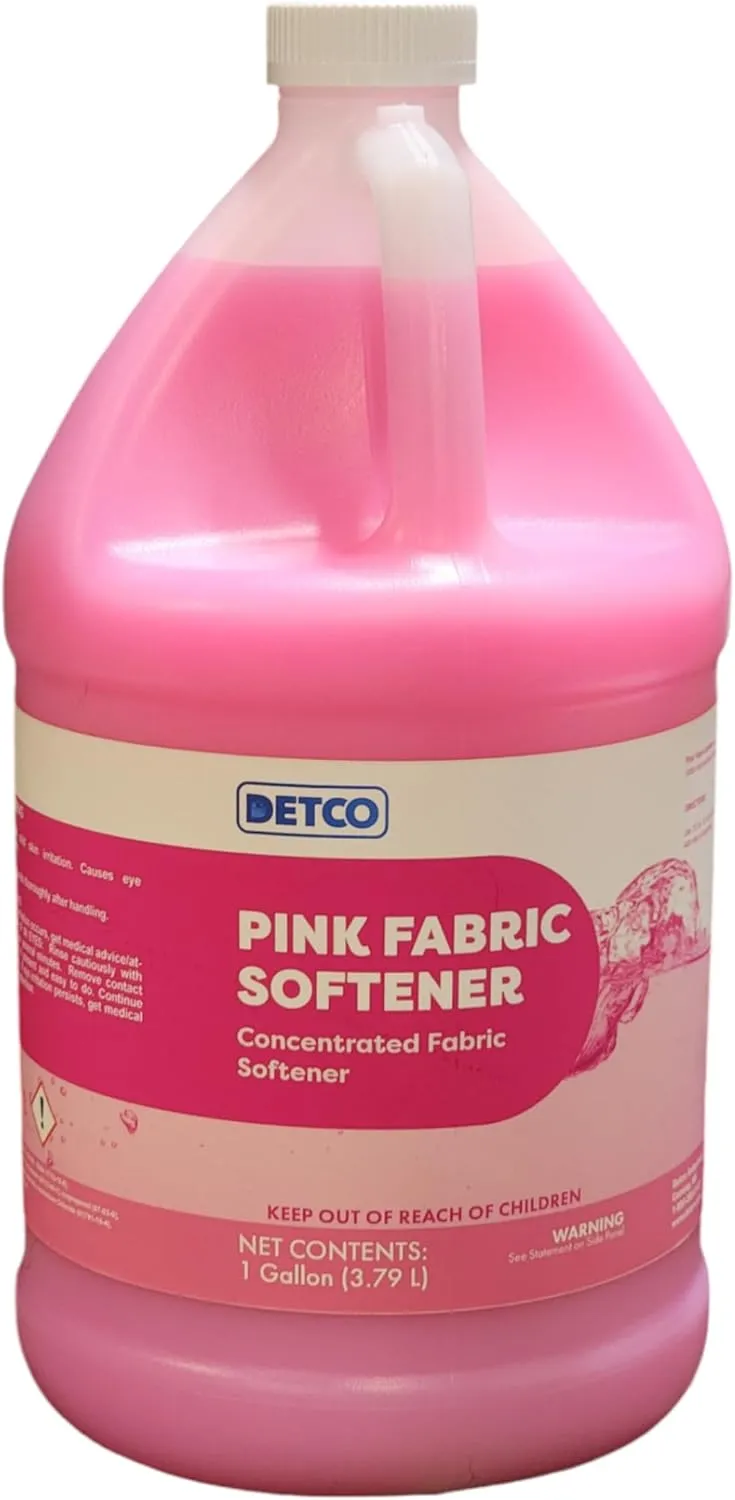 Pink Fabric Softener Concentrate - Odor Removing Freshener,Safely Clean 256 Loads Per Gallon, 1/2 Ounce Per Load, Heavy Duty Concentrated Commercial Formula, 1 Liquid Gallon Bottle, Pack of 1