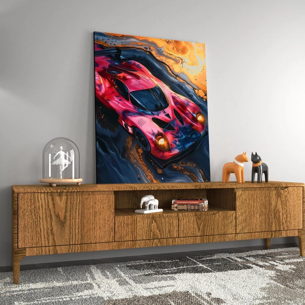 Pink Race Car