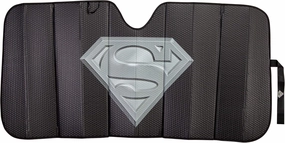 Plasticolor 003883R01 Superman DC Comics Logo Black Matte Finish Car Truck or SUV Front Windshield Sunshade