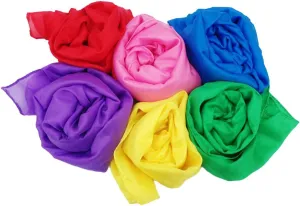 Play Scarves with a Storage Bag - for Kids 35" Polyester Silks for Creative Play and Dress Up for Children | Waldorf Toys Inspired | Dance and Rhythm Scarves