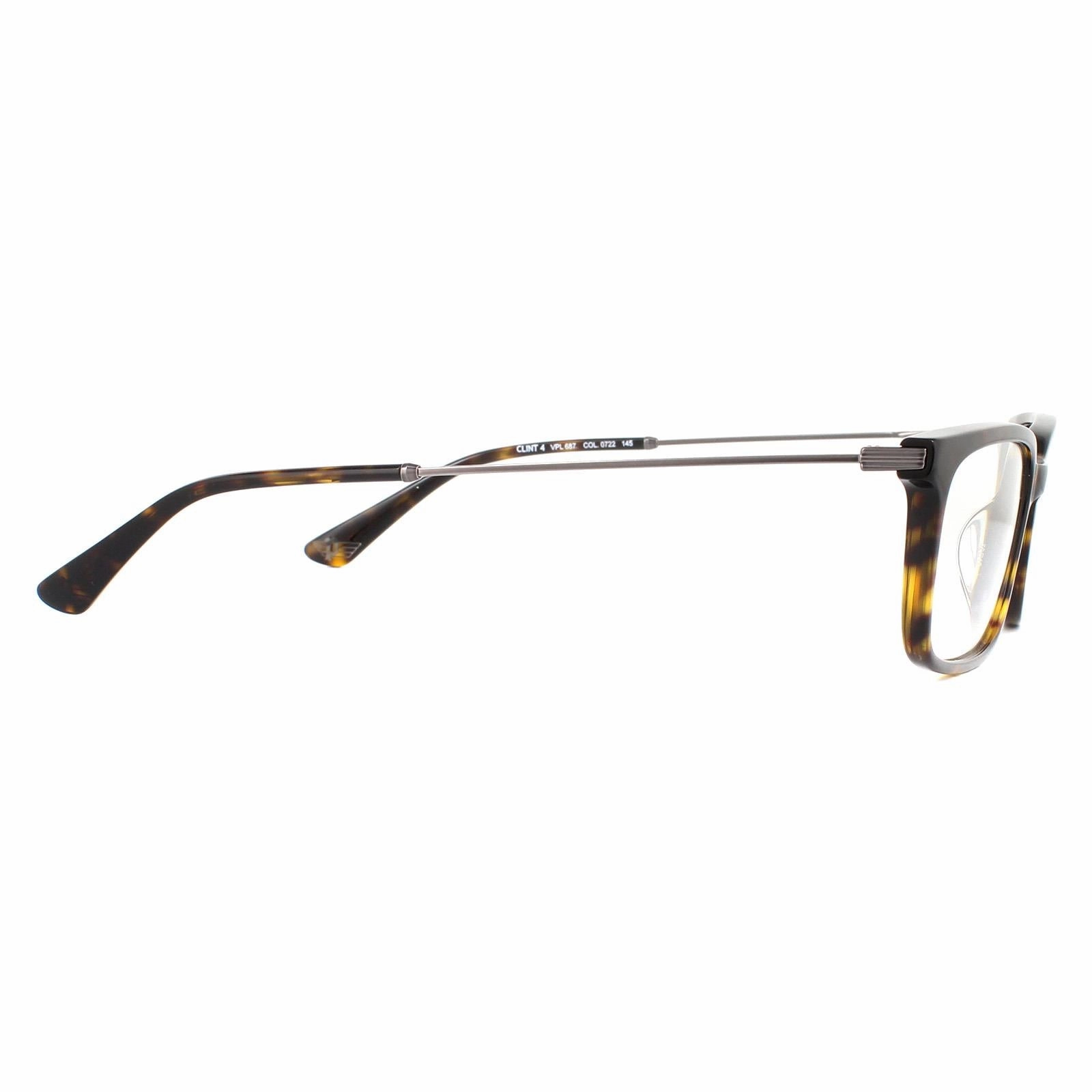 Police Glasses Frames Clint 4 VPL687M 0722 Shiny Havana Men