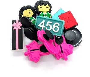POPULAR SHOW SHOE CHARMS (Pack of 10) - Korean TV & Game - Comparable to Jibbitz for Crocs