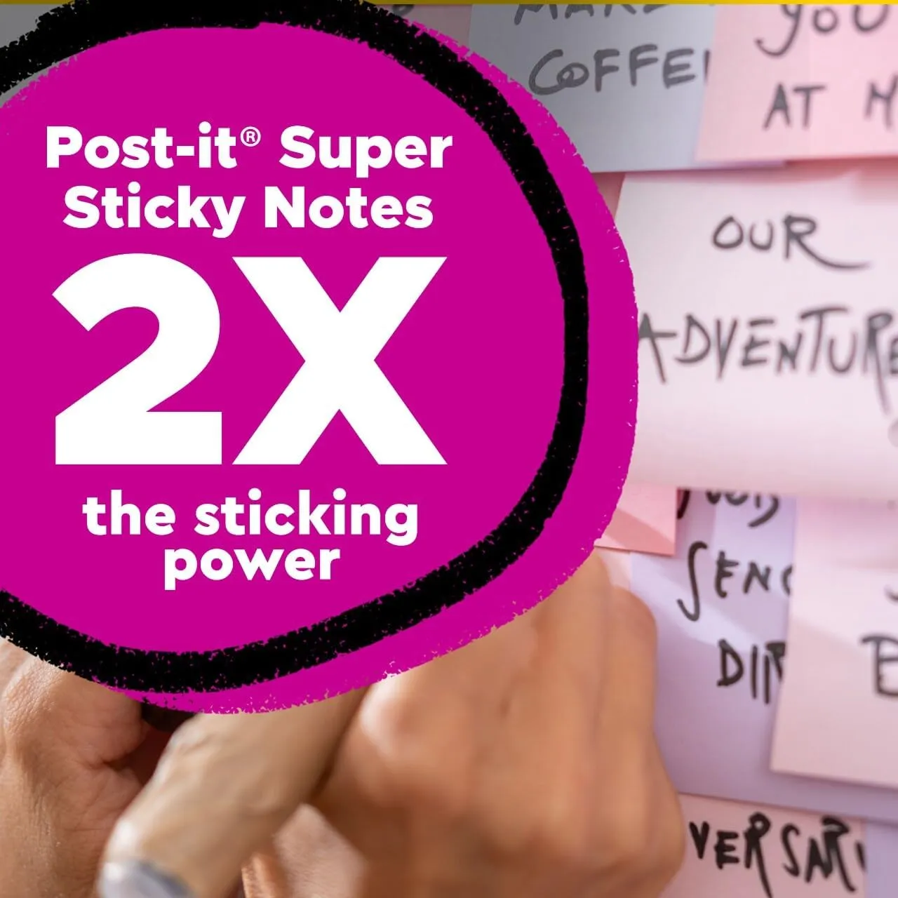 Post-it 100% Recycled Paper Super Sticky Notes, Lined, 4 in. x 6 in., 8 Pads, 45 Sheets per Pad, Wanderlust Pastels, School Supplies and Office Products