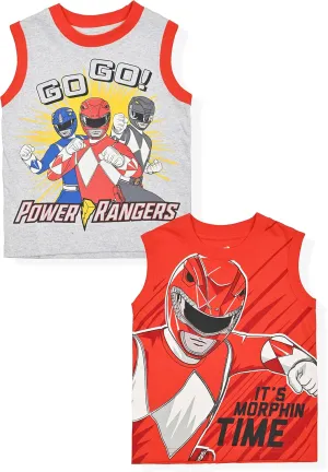 Power Rangers Boys 2 Pack Tank Tops for Little Kids