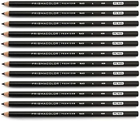Prismacolor Colored Pencil PC935 Black - One Dozen Pencils