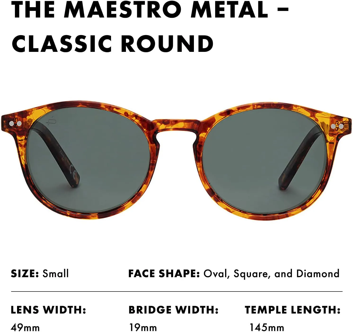 Prive Revaux The Maestro Metal Classic Round Sunglasses – Handcrafted, Polarized Lenses, 100% UV Protection – Men & Women