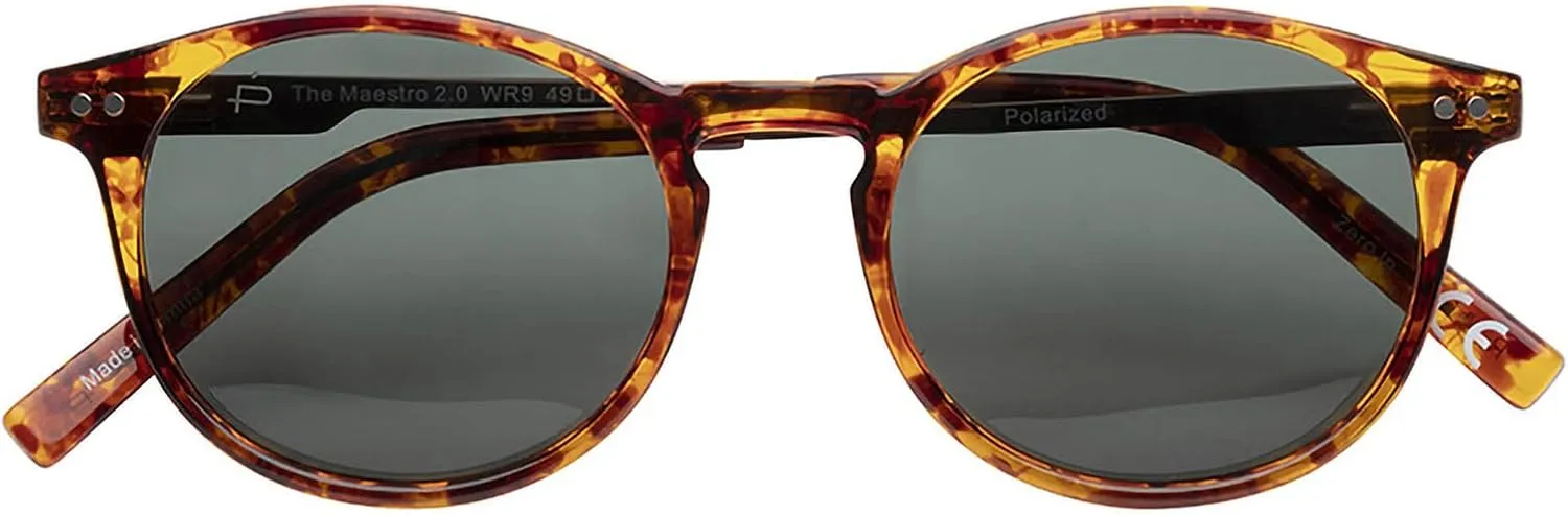 Prive Revaux The Maestro Metal Classic Round Sunglasses – Handcrafted, Polarized Lenses, 100% UV Protection – Men & Women
