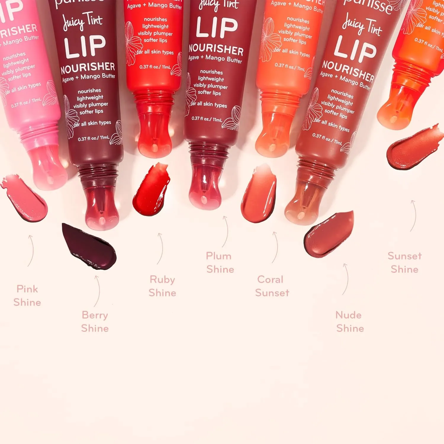 pürlisse Juicy Tint Moisturizing Tinted Lip Balm for Women - Hydrating Lip Treatment for Dry Cracked Lips - Enriched with Shea Butter & Jojoba Oil for Plumper Soft Lips - Ruby Shine (.38 oz)