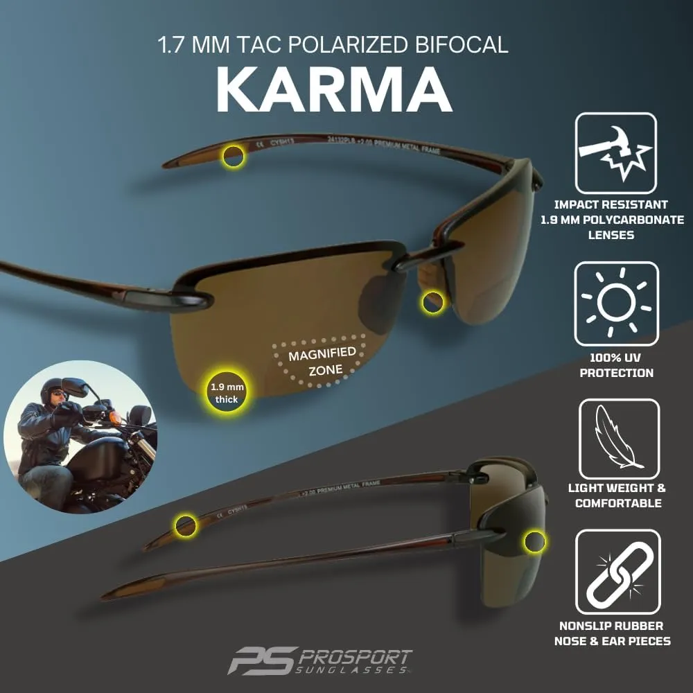 proSPORT Polarized Bifocal Reading Sunglasses | Fishing Golf |Men & Women | Modern Sporty Light & Comfortable