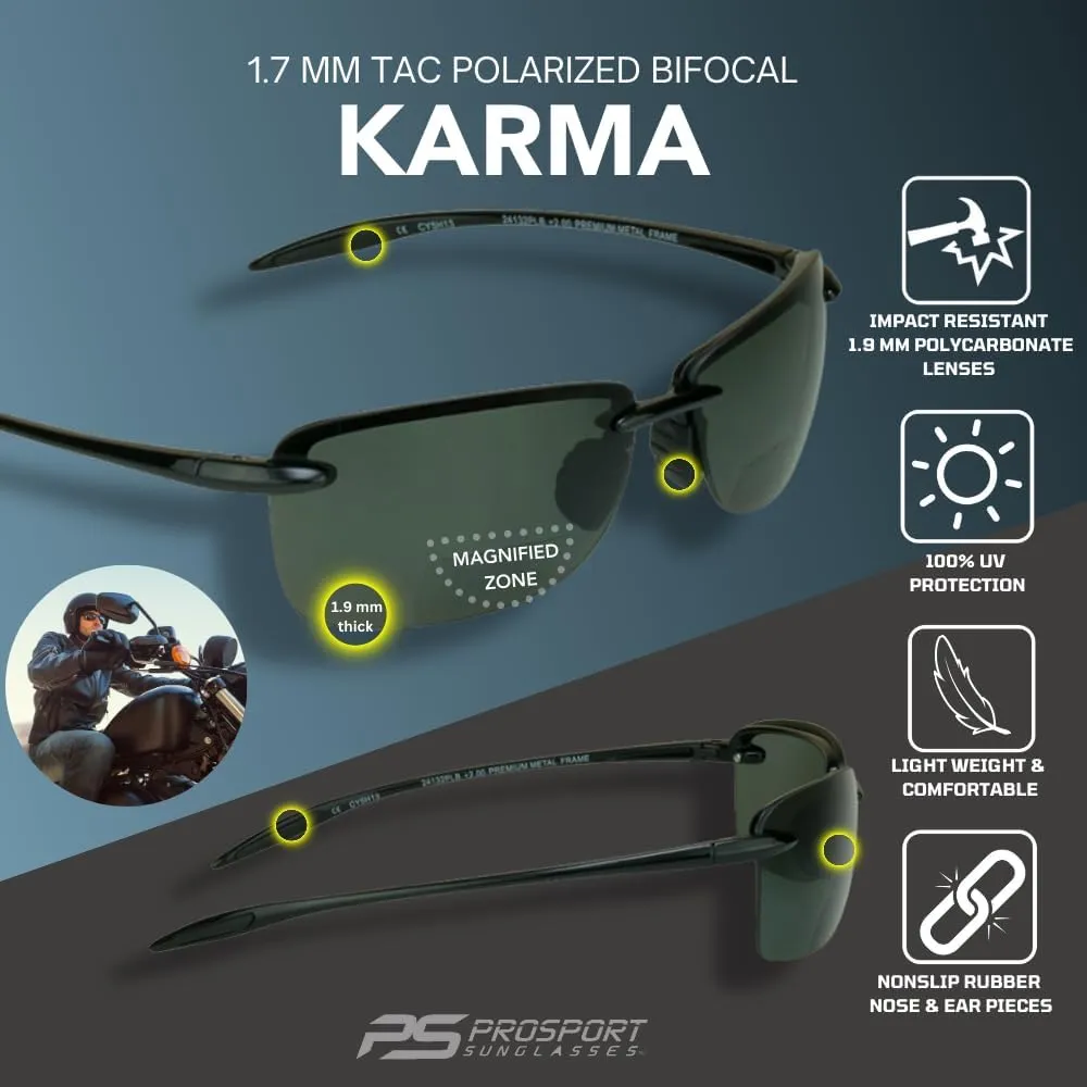proSPORT Polarized Bifocal Reading Sunglasses | Fishing Golf |Men & Women | Modern Sporty Light & Comfortable