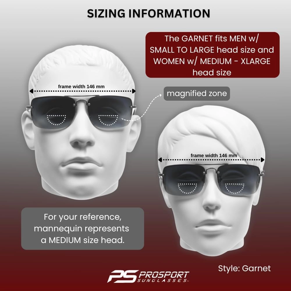proSPORT Gradient Bifocal Sunglasses for Men Women Aviator Tinted Readers