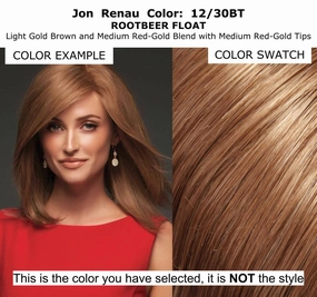 Provocative Ponytail Color 12/30BT Rootbeer Float Easihair Hairpieces 14" - 20" Length Reversible Claw Clip Attachment Synthetic Wavy Layered Pony Clip On Bundle MaxWigs Hairloss Booklet