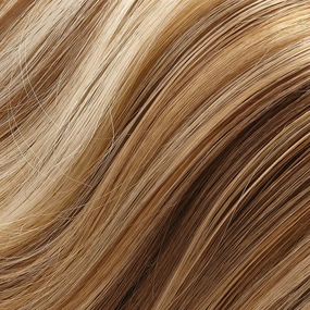 Provocative Ponytail Color 12F Pecan Praline Easihair Hairpieces 14" - 20" Length Reversible Claw Clip Attachment Synthetic Wavy Layered Pony Clip On Bundle MaxWigs Hairloss Booklet