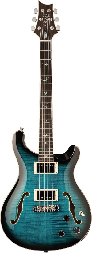 PRS Paul Reed Smith 6 String SE Hollowbody II Piezo, Peacock Blue, Right (105537:PB)