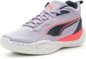 PUMA Men's Playmaker Pro Basketball Shoes, Jet Black-White, 9