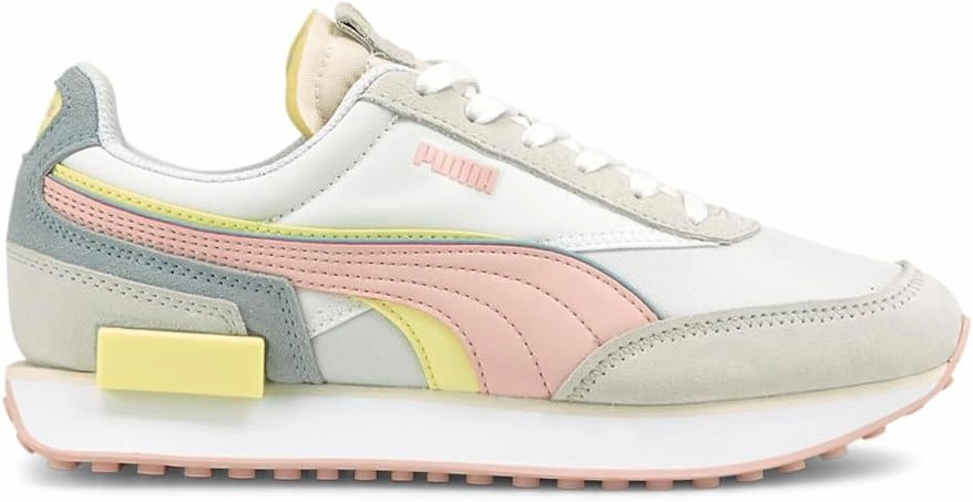 PUMA Mens Future Rider Double Lace Up Sneakers Shoes Casual - Pink, White, Yellow - Size 13 M