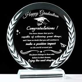Qianwei Graduation Gifts-Graduation Gifts for Her Him Crystal Masters Degree Police Academy Nursing PHD College High School Graduation Keepsake Gifts