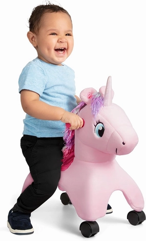 Radio Flyer Shimmer The Magical Unicorn with Interactive Lights and Sounds, Ride On Toy for Toddlers Ages 1-3, Pink Unicorn Toy for Kids