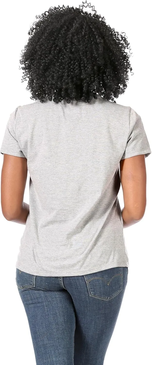 Rae Dunn Women's Short Sleeve Crew Neck Artist Tee Relaxed Fit Full Length Tshirt