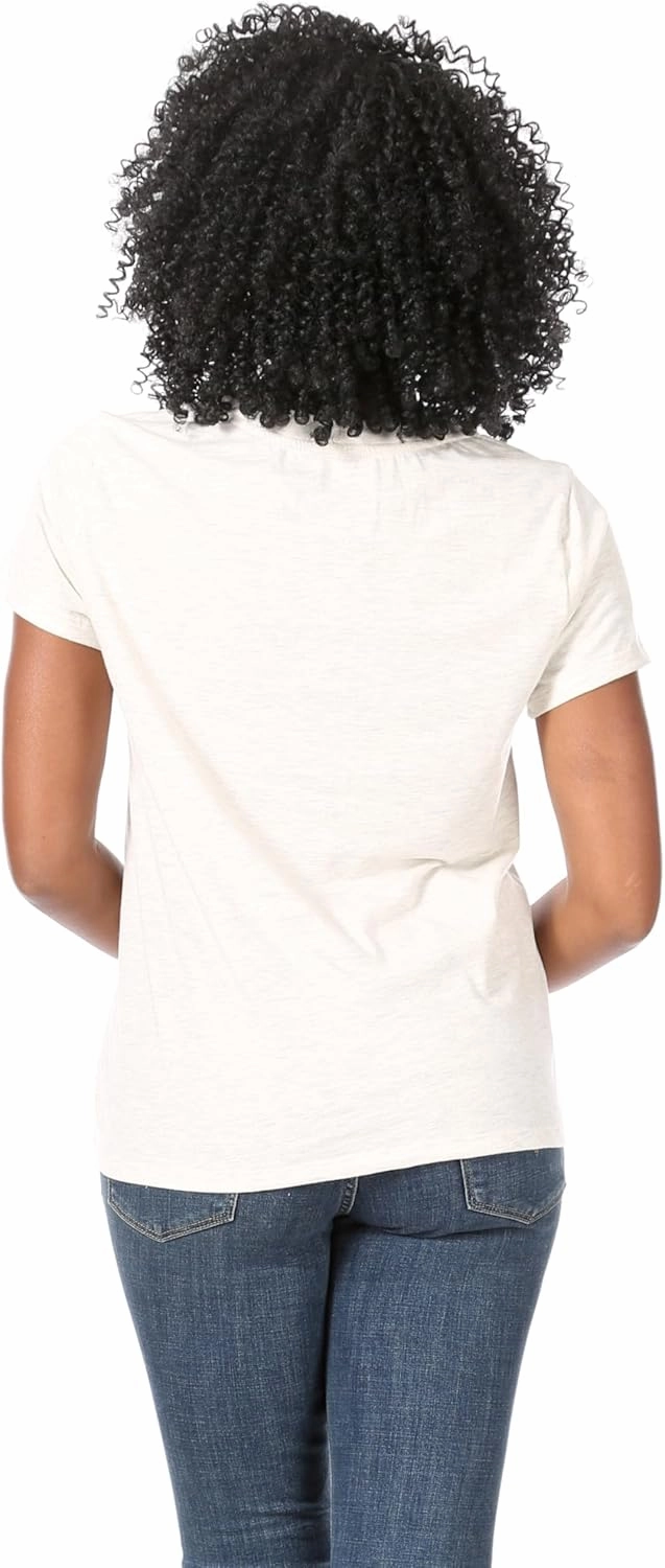 Rae Dunn Women's Short Sleeve Crew Neck Artist Tee Relaxed Fit Full Length Tshirt