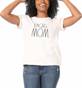 Rae Dunn Women's Short Sleeve Crew Neck Artist Tee Relaxed Fit Full Length Tshirt
