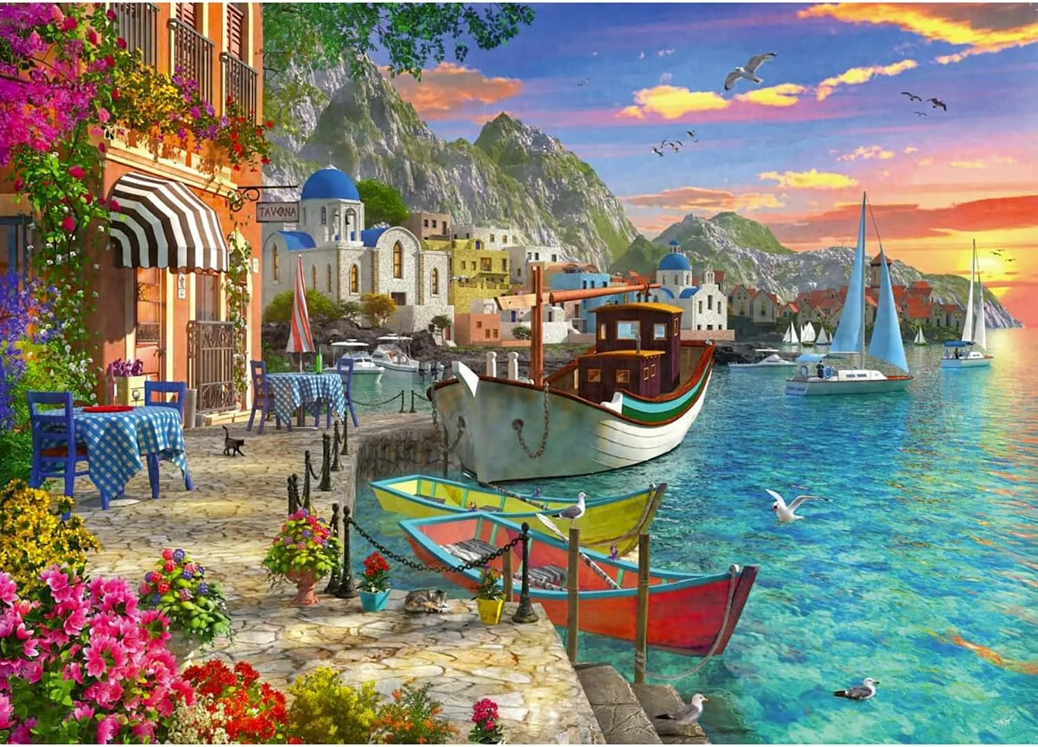 Ravensburger Grandiose Greece 1000 Piece Jigsaw Puzzle for Adults - 12000470 - Handcrafted Tooling, Made in Germany, Every Piece Fits Together Perfectly