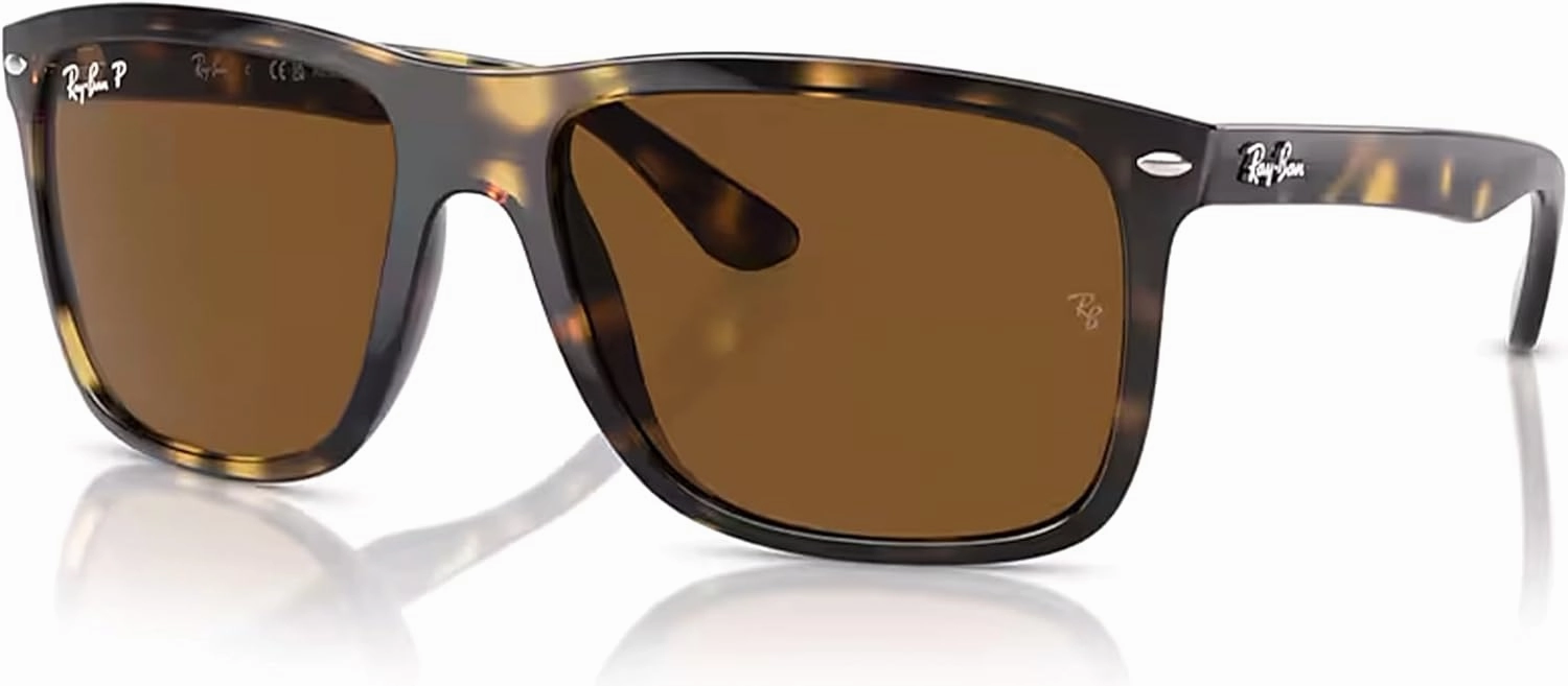Ray-Ban Boyfriend Two RB4547 Square Sunglasses for Men for Women   BUNDLE With Designer iWear Complimentary Eyewear Kit