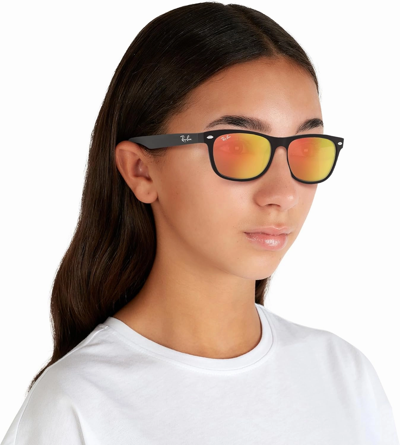 Ray-Ban Kids' RJ9052SF New Wayfarer Low Bridge Fit Square Sunglasses
