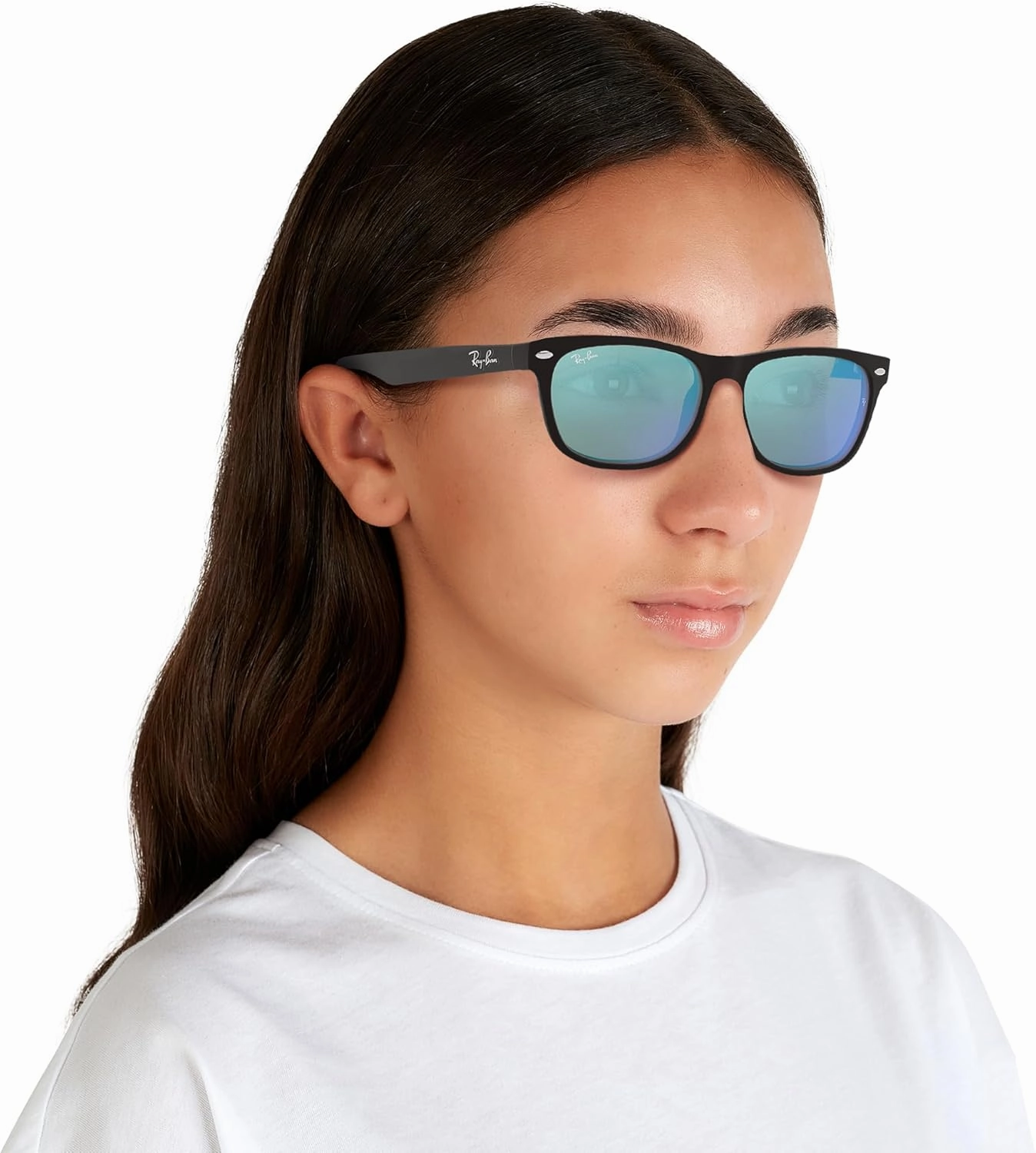 Ray-Ban Kids' RJ9052SF New Wayfarer Low Bridge Fit Square Sunglasses
